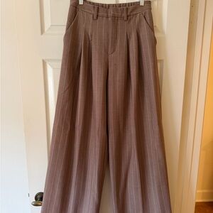 Anthropology Maeve Women’s Brown Pinstripe Pants